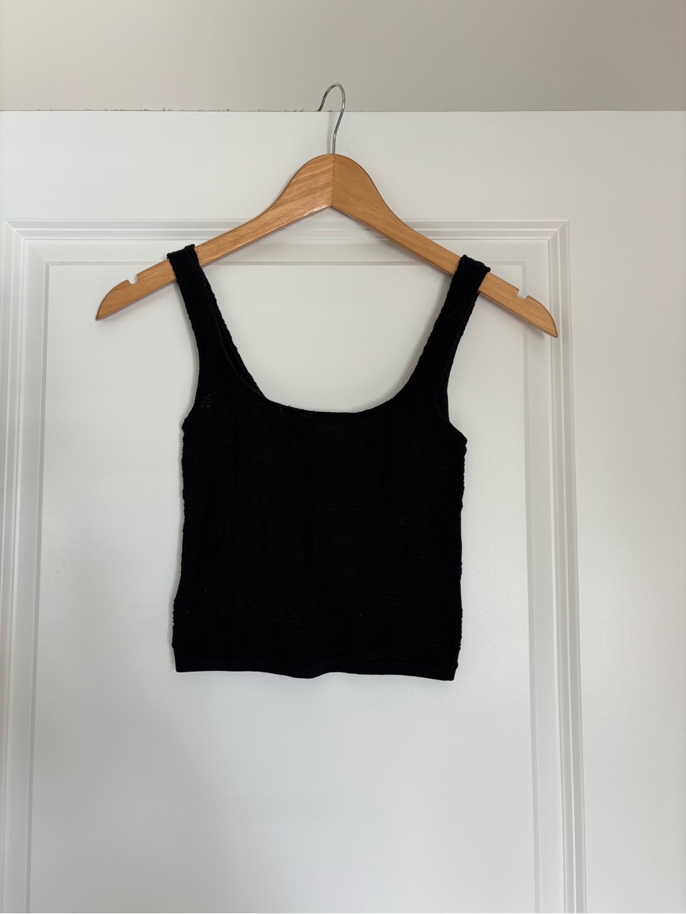 Anthropologie Black Scoop Tank with Wide Straps